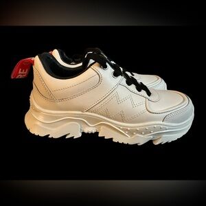 NIB $298 Zadig & Voltaire Kids White Blaze Chunky Sneakers- Size EU 35. Kids 2.5